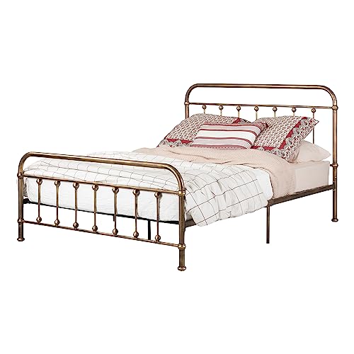 South Shore Prairie Metal Platform Bed, Queen, Bronze #TOP3