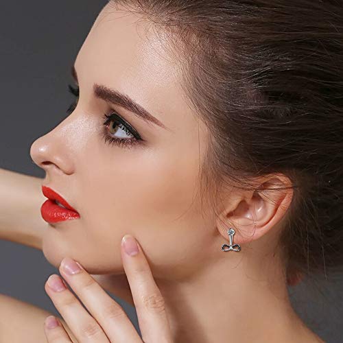 Boucles d'oreilles argent 925 spinelle noir cadeau d'anniversaire