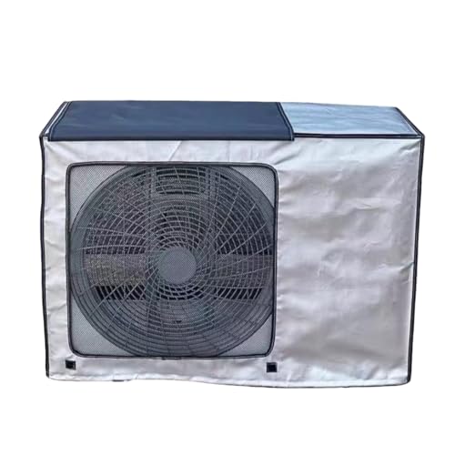 エアコン室外機カバー エアコンカバー 室外機用 日・雨・雪・風 遮熱保護 温度上昇 抑える 防水 防塵 保温 防雨 反射素材 日よけ 雨除け 節電 省エネ 反射素材 固定式 簡単脱着 家庭用 業務用 取り外し不要 (96*70*40CM,シルバー) [並行