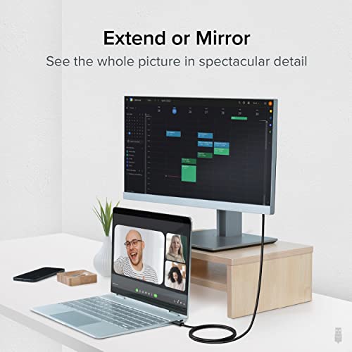 Plugable Usb C To Displayport Cable 6 Feet (1.8M), Up To 4K At 60Hz, Usb C Displayport Cable - Compatible With Thunderbolt 4 / 3 And Usb-C #TOP2