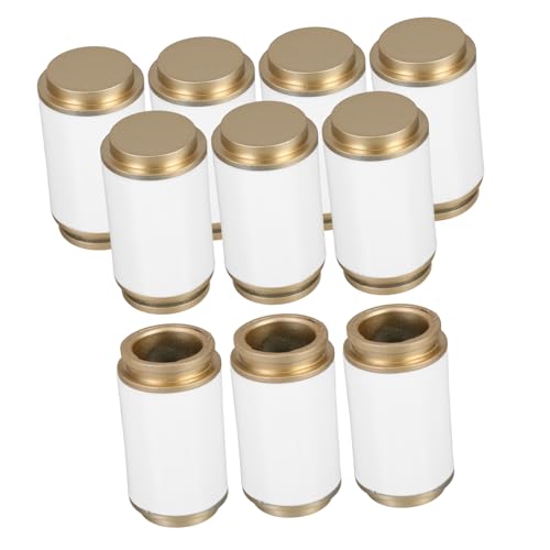 OUNONA Curtain Rod Cap Pack for 28mm Rods Plastic Decorative Finials No Tools Fit Kitchen Bedroom Dining Room Bathroom