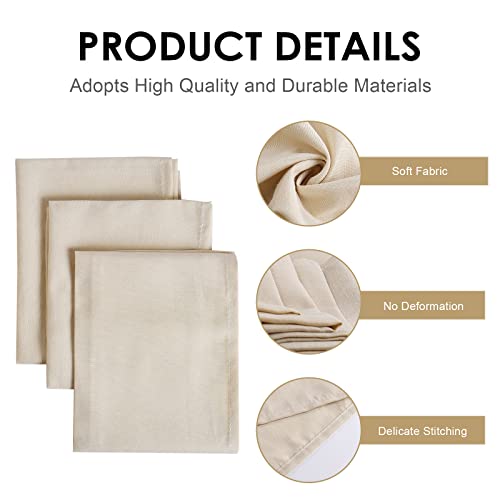 Servilletas de Tela 18x18 Pulgadas Algodón Beige x4 miniatura 6
