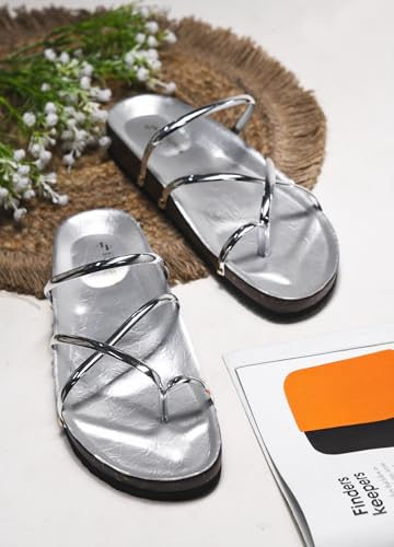 Image of Comfortable Shiny Slip on Flats Sandals Light Weight Trendy Party flats For Women & Girls