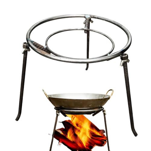 Parrilla triangular para camping – Estable y extraíble, portátil, ideal para cocinas al aire libre, barbacoas al aire libre, hervir agua, senderismo y aventuras, fácil de guardar | Camping y trekking