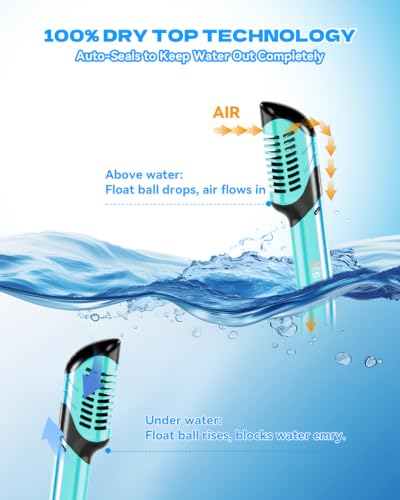Aegend Diving Dry Snorkel for Adult & Youth - Foldable Snorkeling Gear with Top Dry Valve, Perfect for Snorkeling, Freediving, Swimming and Scuba Diving (Cyan) — view 3