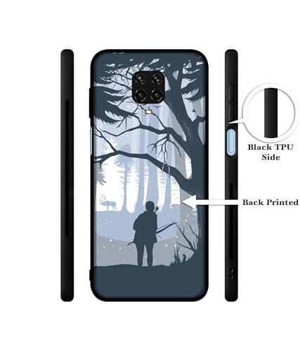 Image of Hunter Design Premium 2D Printed Metal Back Case Cover for Mi Redmi Note 9 Pro /Note 9 Pro Max /Poco M2 Pro