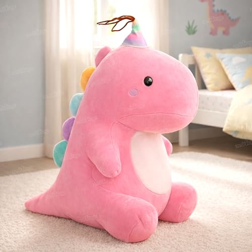 Image of Zest 4 Toyz Soft Toy for Girls (40 cm) Big Size | Cute Stuffed Animal Plush Toy | Baby Toys | Dragon Soft Toy Cuddly Teddy Bear for Kids | Birthday Gift for Girls - Pink