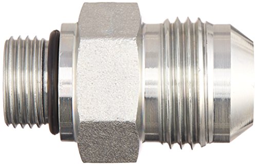 Image of Brennan Industries 6400-12-08-O Steel Straight Tube Fitting, 1-1 /16 inch-12 SAE x 3 /4 inch-16 SAE ORB Thread, 3 /4 inch Male JIC x 3 /4 inch Male O-Ring Boss
