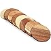 Juvale Round Acacia Wood Coasters - 8 Pack, 4 in, Brown - Drink Coasters for Coffee & Dining Table Decor - Bar & Home Bar Accessories - Wood Decor