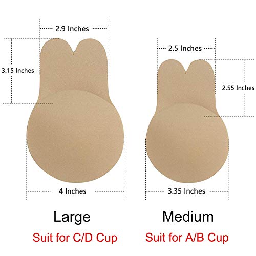 Zacca Adhesive Bra, 2 Pairs Breast Lift Tape Lift Up Invisible Bra Nippleless Covers Sticky Bras Silicone Breast Lift Pasties4