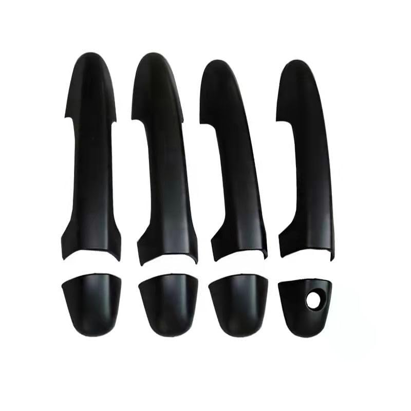 Car Exterior Door Handles for HILUX REVO Rocco, Door Handle Cover Protector Anti-Scratch Outside Door Handle,A/Matte Black