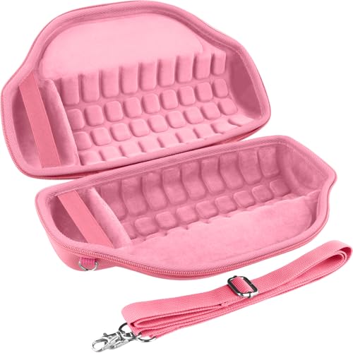 Image of co2CREA Case for JBL Charge 6 Portable Bluetooth Speaker, Pink | High-Density Foam Padding, Reinforced Handle, Detachable Shoulder Strap, Compact Lightweight Design, Dust Protection