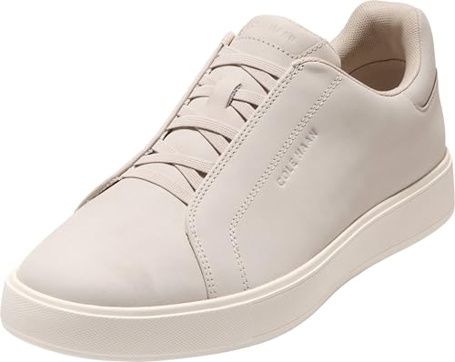 Cole Haan Mens Grandpro Luxe Slip-On Sneakers Silver Lining Nubuck/Ivory 8-M US