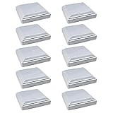 Tsnamay 10 Pcs Gray 3.94x3.94 Inch Deck Post Caps Iron Galvanized Fence Post Covers For Deck Porch Mailboxes Metal Covers