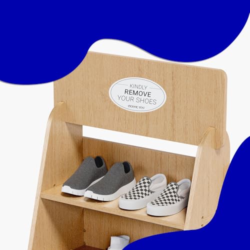 GEEKBEAR Remove Your Shoes Sign - 2 Pack Acrylic, Unique, Durable - 6.3 x 3.8 in (White) - Image 2