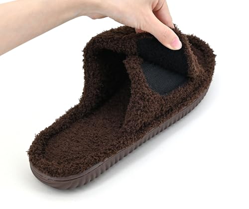 Image of Panda Bros Adjustable House Slippers for Men Soft Open Toe Breathable Indoor Outdoor Slip on Slides Slippers with Memory Foam for Home Bedroom