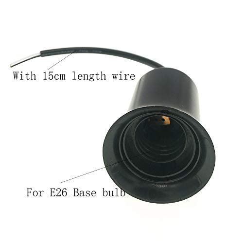 Waterproof Lamp Holder E26 Screw Lampholder,Twdrtdd Outdoor Waterproof Led E26 E27 Medium Base Light Socket With 6 In Cable #TOP1
