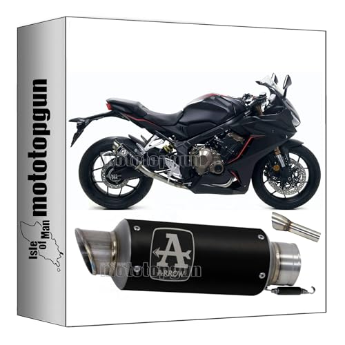 Tubo de escape Race Arrow GP2 de nichrom negro para moto Honda CBR 650 R 2019 a 2022