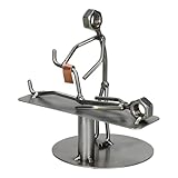 METALIKA Schraubenmännchen Physiotherapeut, Metallfigur, Metallmännchen, Handarbeit, Handmade, Stahlfigur, Geschenkidee, Handgefertigte Dekorative Figur, +gegen Aufpreis: Visitenkartenetui, Gravur