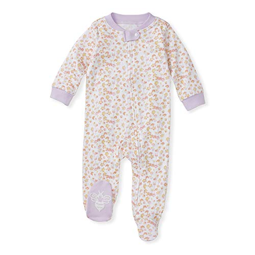 Image of Burt's Bees Baby unisex-baby Sleep & Play, Organic One-piece Romper-jumpsuit Pj, Zip Front Footed Pajama