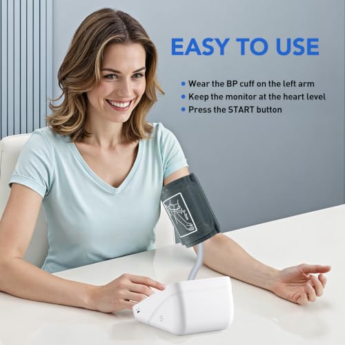 Image of Blood Pressure Monitor for Home Use, Large Upper Arm Blood Pressure Cuff