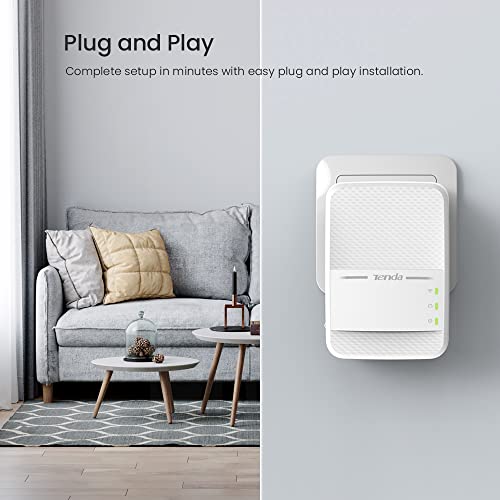 Tenda AV1000 WiFi Powerline Adapter Kit with Gigabit Ports, Powerline