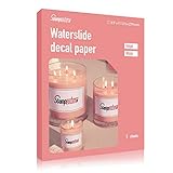 Stampcolour Waterslide Decal Paper For Inkjet Printer,5 Sheets White Water Slide Transfer Paper,Prin