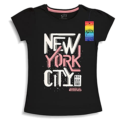 Image of minicult Girls Half sleeeves Cotton Tshirt with Cute Prints and Colorfull (Unicorn)(Pack of 3)