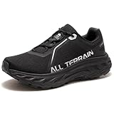 CAMEL CROWN Women's Trail Running Shoes - Anti-Slip Hiking Sneakers with Shock Absorption, Lightweight Breathable for Outdoor Trekking, Casual Sports Black
