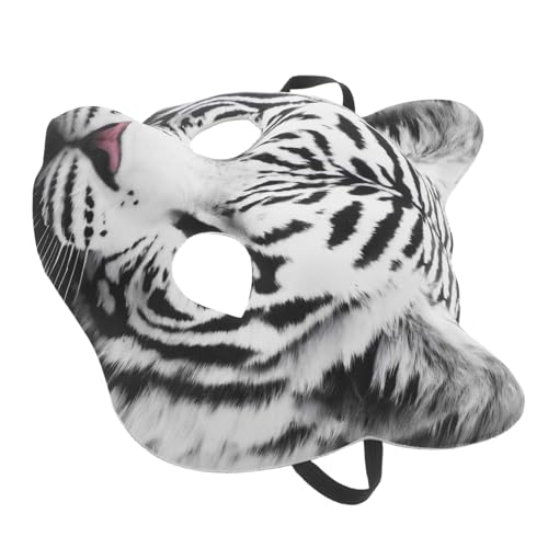 Masque de Tigre Blanc EVA Accessoire Carnaval Cosplay Halloween Adultes