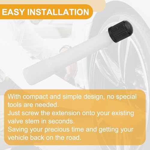 Image of 10pcs 70mm Tire Valve Extension Universal Plastic 180 Degree Tyre Valve Inflation Adapter for Car Motorcycle RV Truck Bike