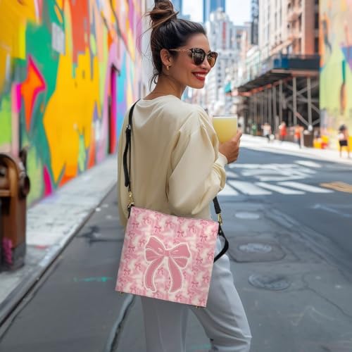 Image of HUGS IDEA Boho Bags for Women Leather Handbag Shoulder Bucket Crossbody Purse