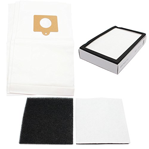 3 Replacement for Panasonic MC-CG902-00 Vacuum Bags, 1 HEPA Filter & 1 Foam Filter - Compatible with Panasonic C-5 Vacuum Bags, AC38KBRMZ000 Filter & AC37KAKTZ000 Filter