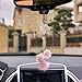 YIDEXIN Bling Car Mirror Accessories for Women £¦ Men Bling Love Heart and Pink Plush Ball Bling Rinestones Diamond Car Accessories Crystal Car Rear View Mirror Charms,Lucky Hanging Accessories