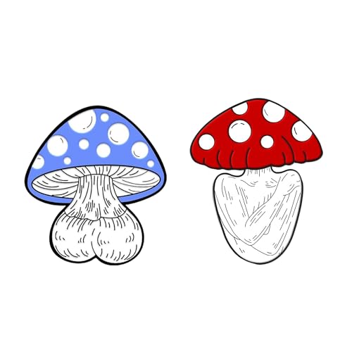KOLIBROX Cute Pins for Backpacks - Cute Mushroom Jewelry for Women & Girls | Mushroom Accessories - Adorable Mushroom Pins | Mushroom Gifts for Teen Girls Clothing, Jackets, Bags & Hats