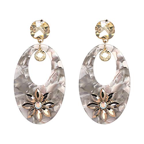 Boucles d'oreilles cristaux colorés légères anti-inconfort pour femmes