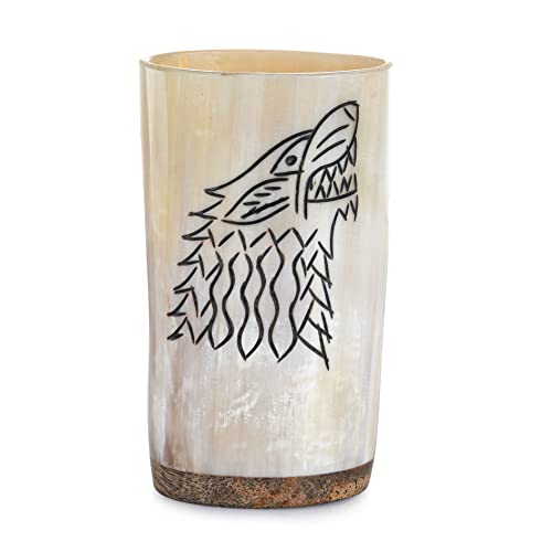 Fenrir 4Inch Viking Horn Glasses Set With Opener - 6 Oz Mini Shot Cup Goblets For Ale Mead Beer Mugs For Gift Toasting Set Of 5 #TOP6