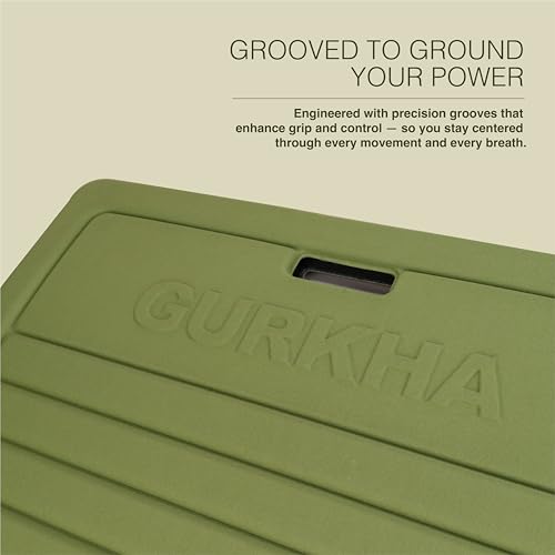 Image of 13mm GURKHA Foldable Performance Yoga Mat for Men & Women | Non-Slip, India's First Foldable Extra-Cushioned Mat for Yoga, Pilates, HIIT & Floor Workouts | Portable, Durable & Lightweight Fitness Mat - Deep Forest (Green) | 6ft X 2ft