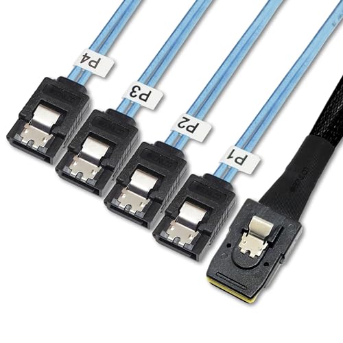 Câble Mini SAS 36P SFF-8087 anti-perte de signal pour stabiliser vos transferts de données de 0,5m