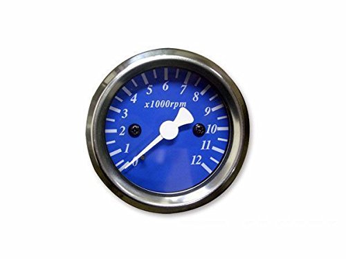 Amazon.co.jp: 48mm タコメーター 青 電気式 : 車＆バイク