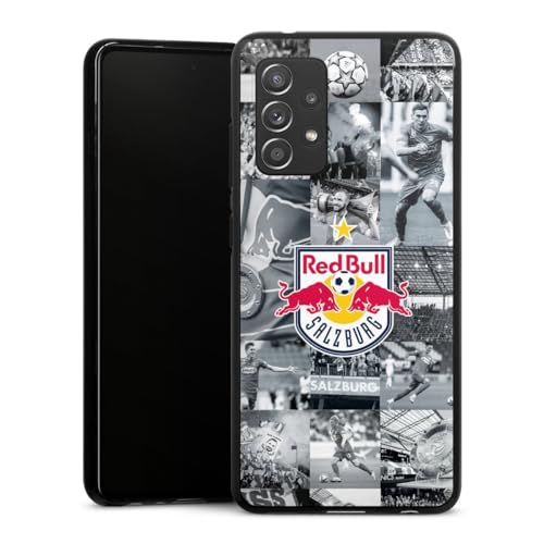Silikon Hülle kompatibel mit Samsung Galaxy A52 Case schwarz Handyhülle FC Red Bull Salzburg Red Bull Salzburg