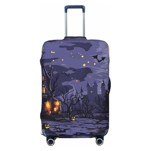 Mystery House Halloween Night For Travel Luggage Cover Suitcase Protector Fits 18-32 Inch Travel Luggage Protector Elastic Luggage Anti-Scratch Suitcase Cover