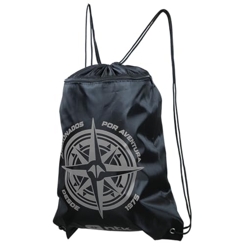 NTK, Bolsa Mochila String em Poliéster 190T, Preto e Cinza