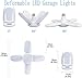 LED Garage Lights, Deformable Garage Ceiling Lighting 5500LM, 60W E26 / E27 Lamps with 4 Adjustable Panels for Garage, Workshop, Warehouse, Workbench, Barn, Warehouse, Full Area, Basement