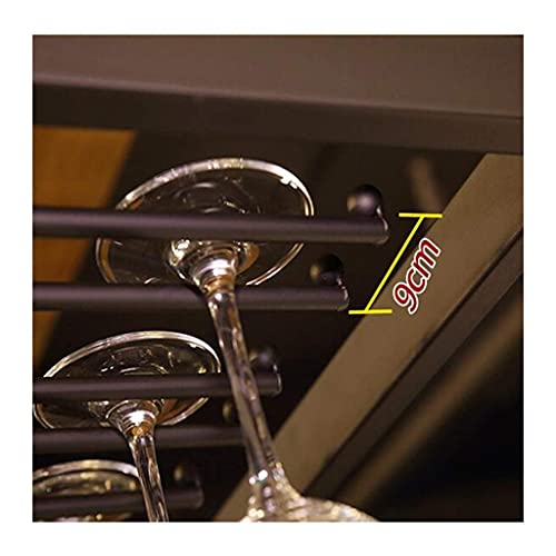 Support à verres à l'envers en fer forgé marron 60 cm style chic - 4