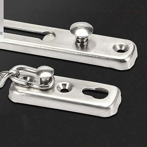 Cerradura de cadena para puertas de pisos: protector de seguridad con muelle y tornillo pestillo 6