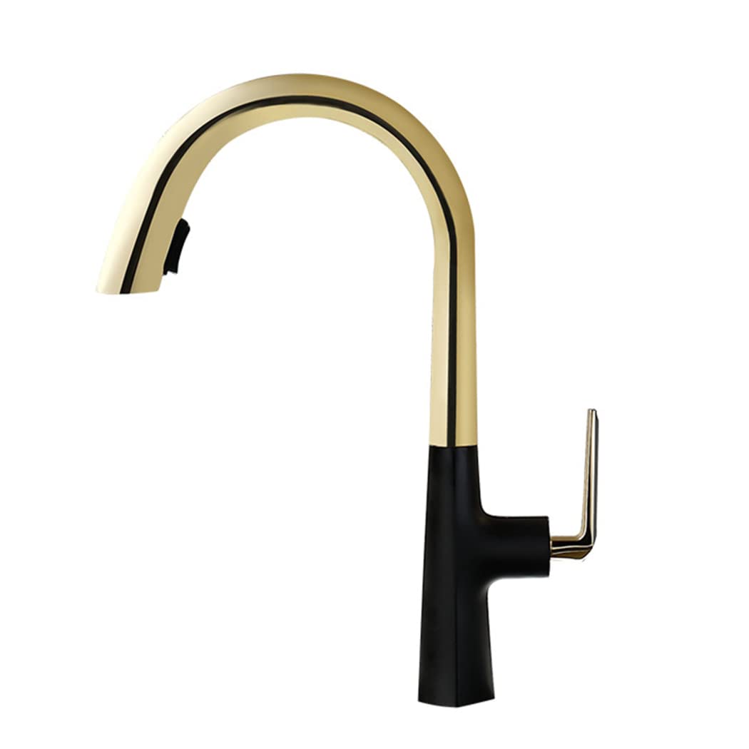 Robinet de cuisine pivotant doré pour cuisiner avec plaisir
