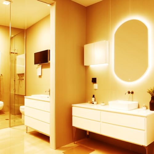 Image of RadiantFlux 2 Sets 50ft Warm White LED Light Strips, 1800 LEDs Cozy Soft Glow Lighting for Bedroom, Bedside Table, Vanity Mirror, Living Room & Perfect New Home Gifts