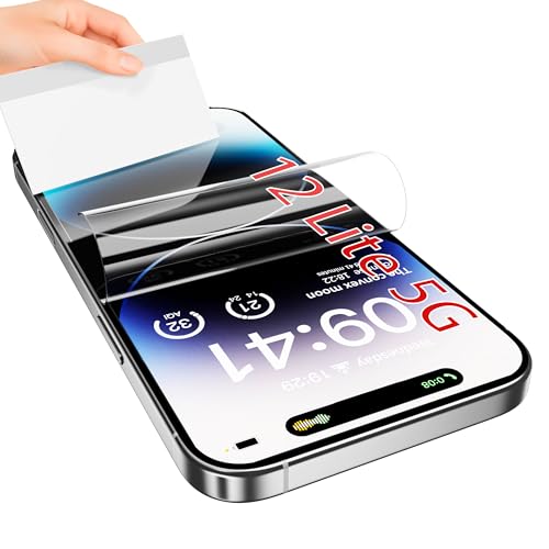 JUVENPROTO 3er-Pack TPU Displayschutzfolie, Entsperren per Fingerabdruck, HD, kratzfest, blasenfrei, ultradünn, einfache Installation