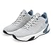 Red Tape Men's High Top Chunky Platform Fashion Sneakers, Lightweight Casual Lace-Up Dress Mens Shoes, Cushioned Insole, Non-Slip Grip Sole, for Running, Walking, Tennis, Gym, Daily Wear, Grey/Blue